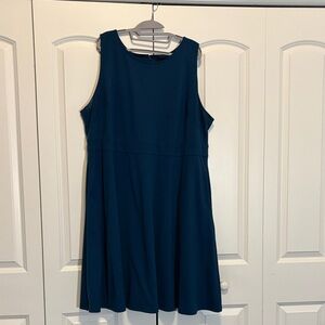 Elegant Teal Sleeveless Mini Dress